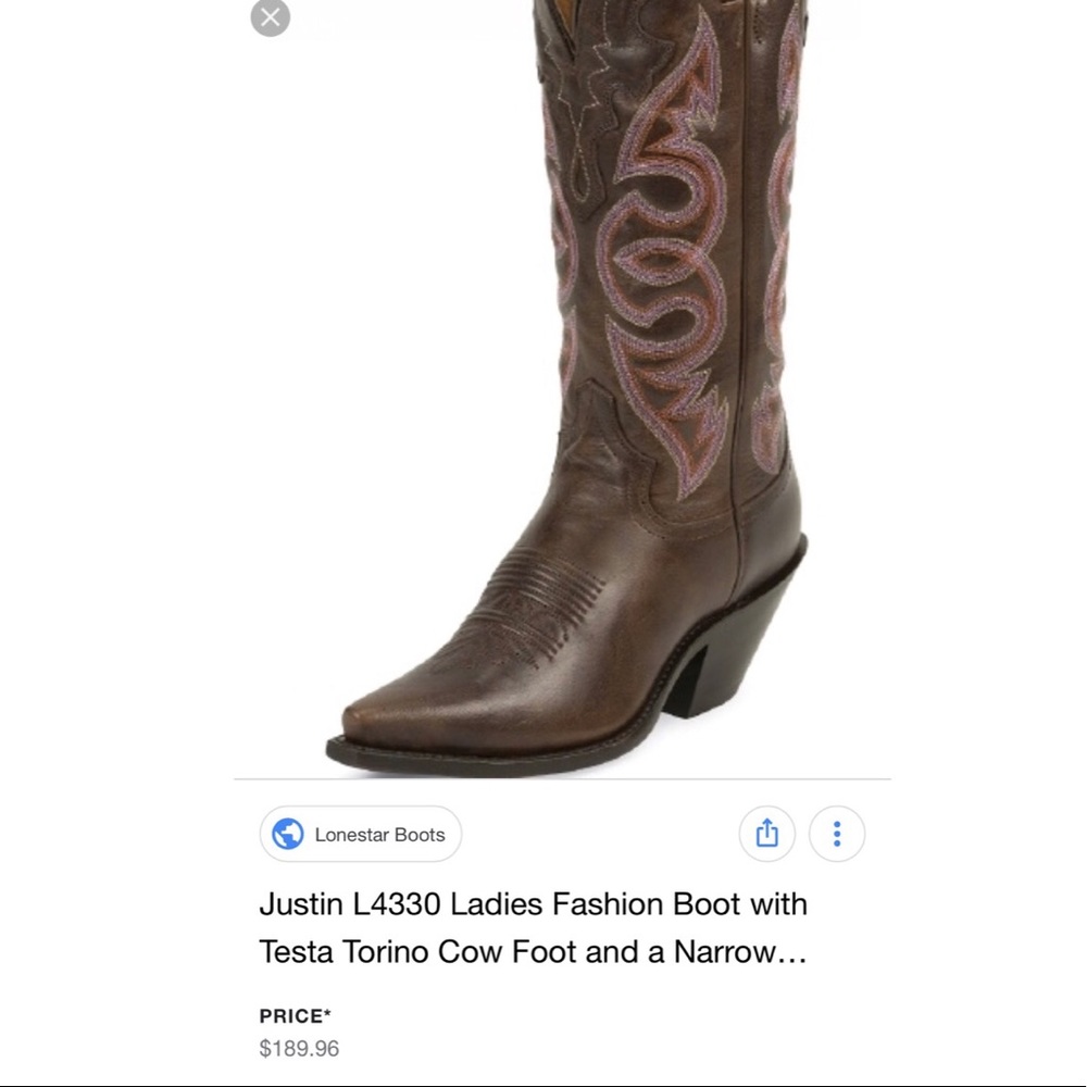 Ladies Justin cowgirl boots